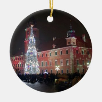 Warsaw Christmas Lights Ceramic Ornament by Funkyworm at Zazzle