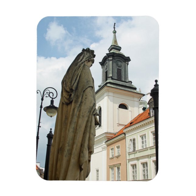 Warsaw church and statue, Poland Magnet (Vertical)