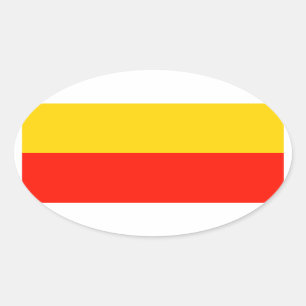 Warsaw Flag Oval Sticker