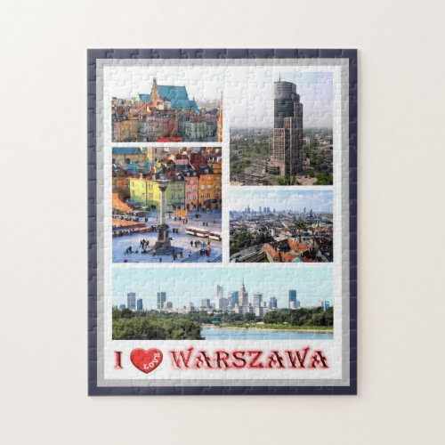 Warsaw _ I Love _ Jigsaw Puzzle