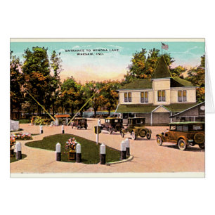 Warsaw, Indiana Entrance to Winona Lake Cards