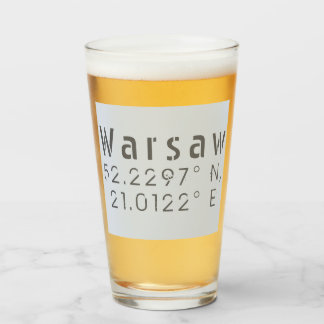 Warsaw Latitude Longitude Glass