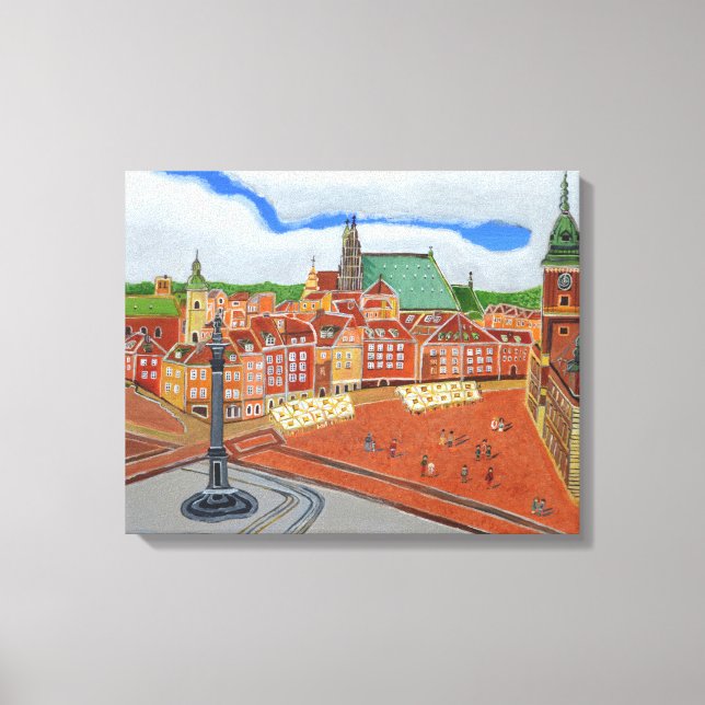 Warsaw Old Town Canvas Print (Front)