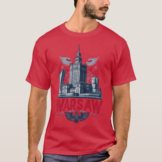 Warsaw Palace of Culture Adler Design friend famil T-Shirt (Front)
