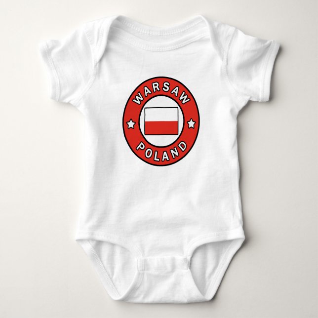 Warsaw Poland Baby Bodysuit (Front)