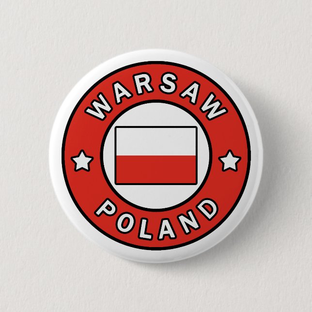 Warsaw Poland Button (Front)