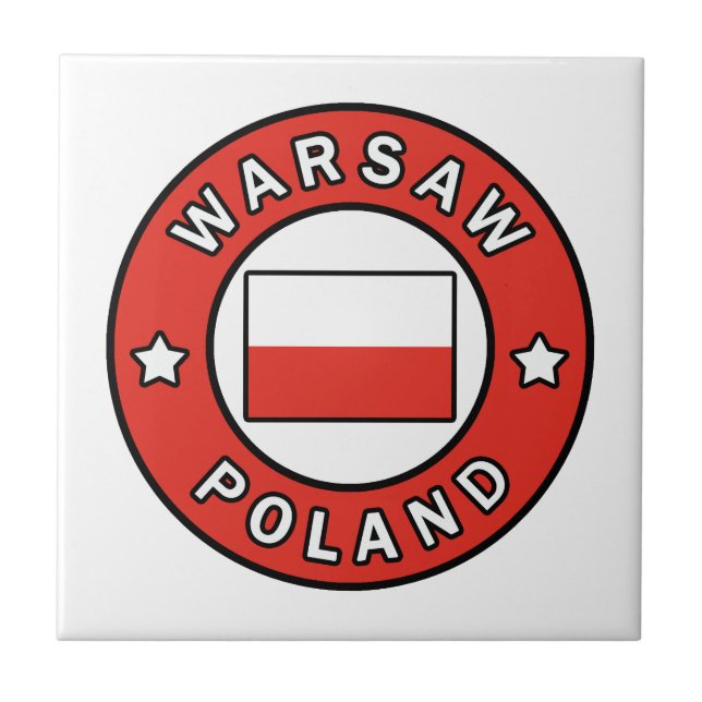 Warsaw Poland Ceramic Tile (Front)