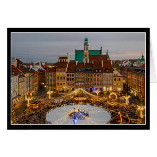 Warsaw Poland Christmas Card