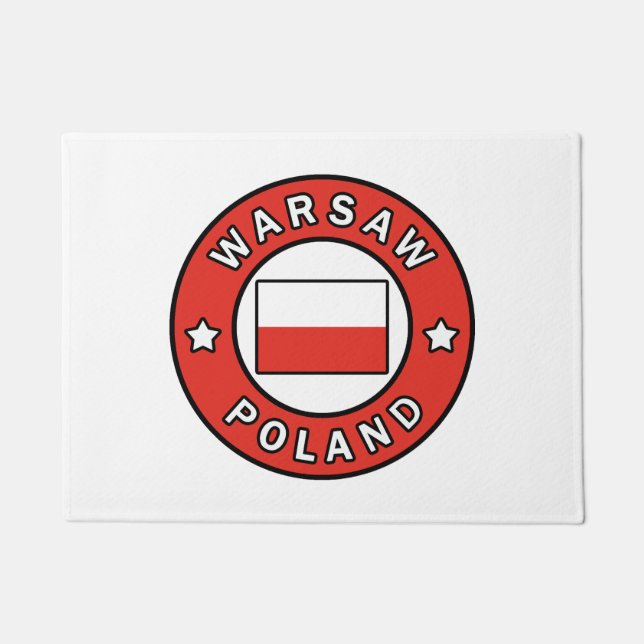Warsaw Poland Doormat (Front)
