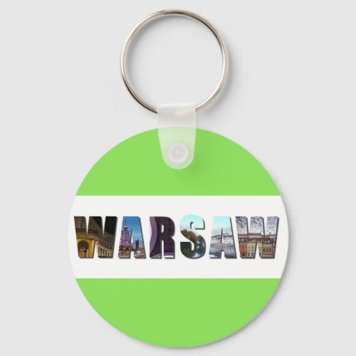 Warsaw Poland Keychain