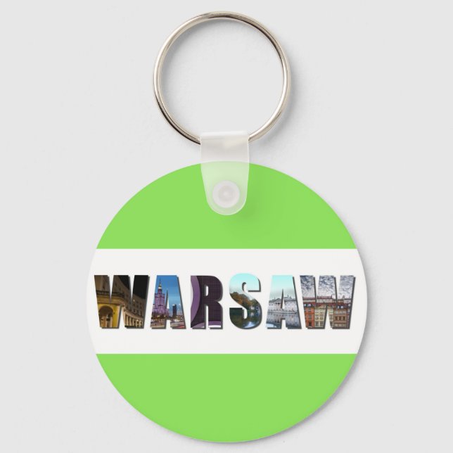 Warsaw Poland Keychain (Front)