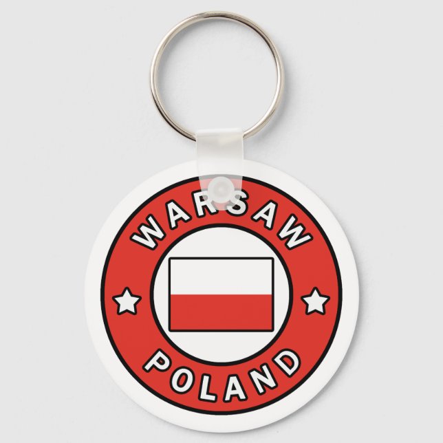 Warsaw Poland Keychain (Front)