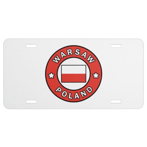 Warsaw Poland License Plate