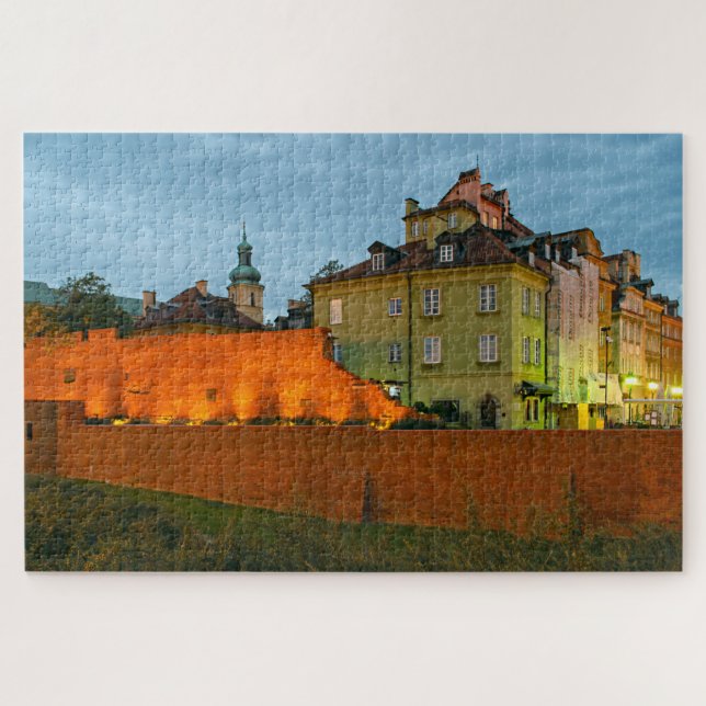 Warsaw Poland Old Town City Walls Jigsaw Puzzle (Horizontal)