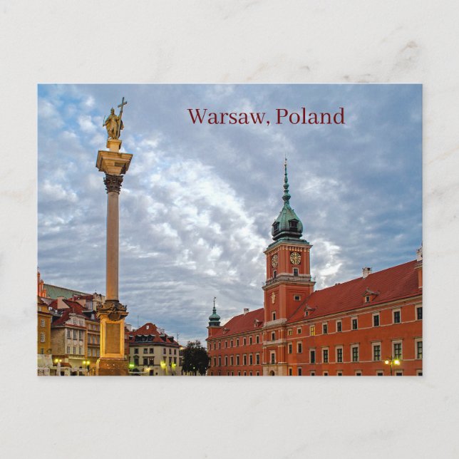 Warsaw Poland Postcard (Front)