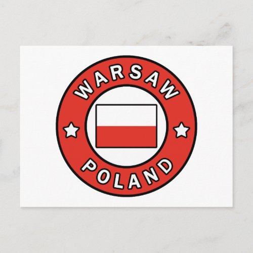 Warsaw Poland Postcard