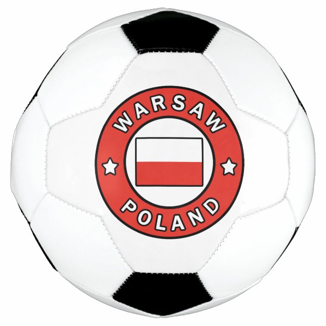 Warsaw Poland Soccer Ball (Front)