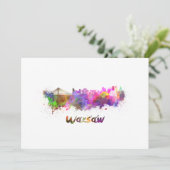 Warsaw skyline in watercolor (Standing Front)