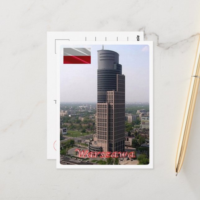 Warsaw - Trade Tower - Poland - Postcard (Front/Back In Situ)