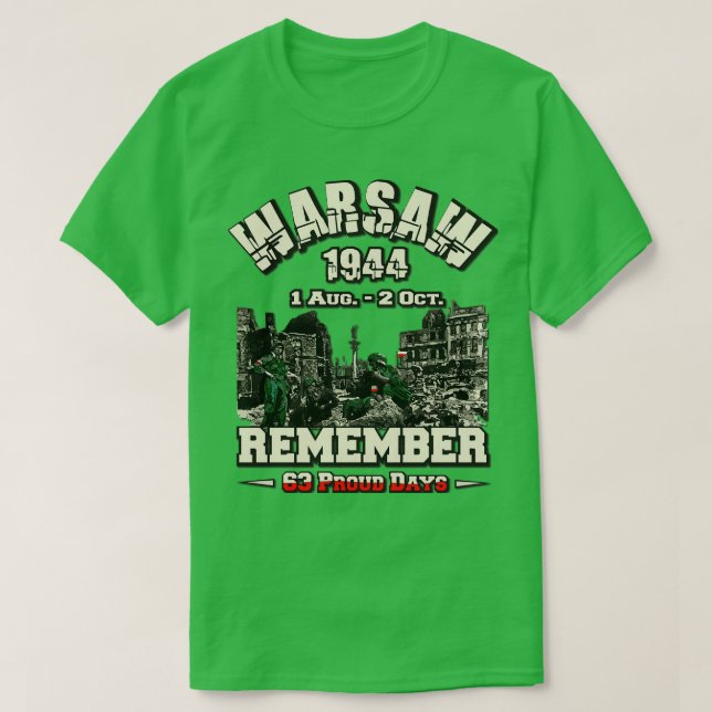 Warsaw Uprising 1944 Powstanie warszawskie T-Shirt (Design Front)