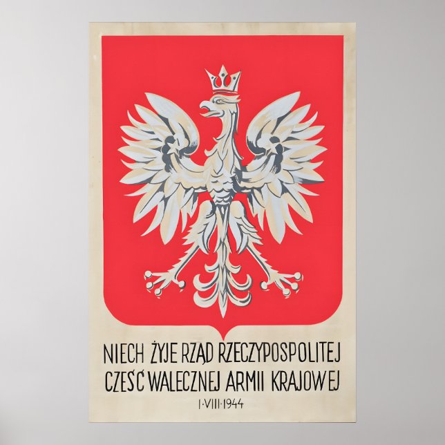 Warsaw Uprising Poster Honour & Glory to the (Front)