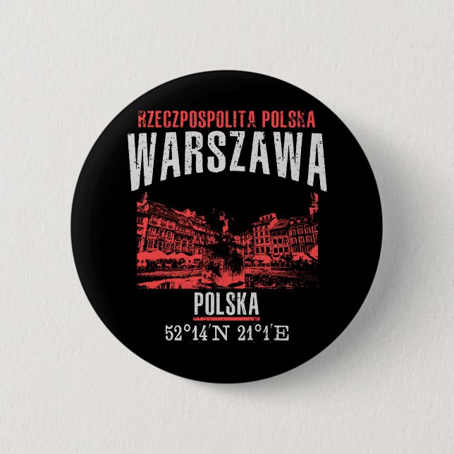 Warszawa Pinback Button (Front)