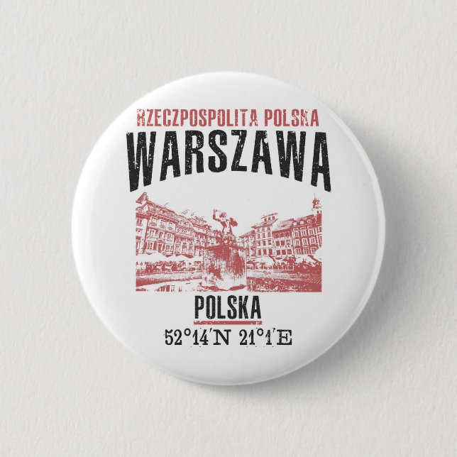 Warszawa Pinback Button (Front)