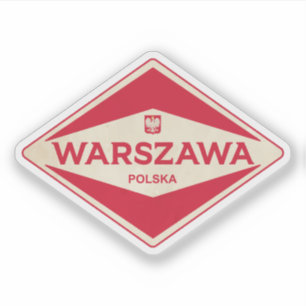 Warszawa Poland Vintage Sticker