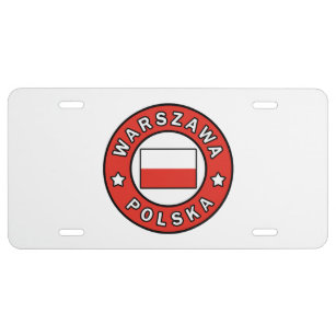 Warszawa Polska License Plate