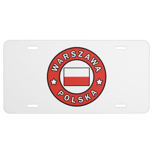 Warszawa Polska License Plate