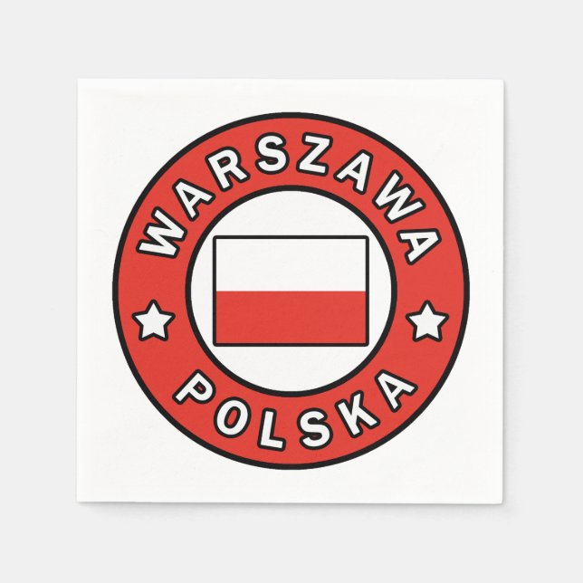 Warszawa Polska Napkins (Front)