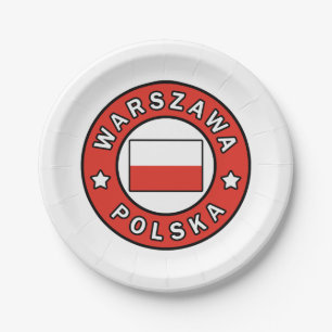 Warszawa Polska Paper Plates