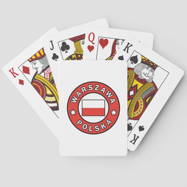 Warszawa Polska Poker Cards (Back)