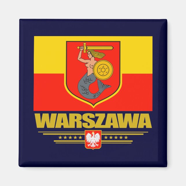 Warszawa (Warsaw) Poland Magnet (Front)