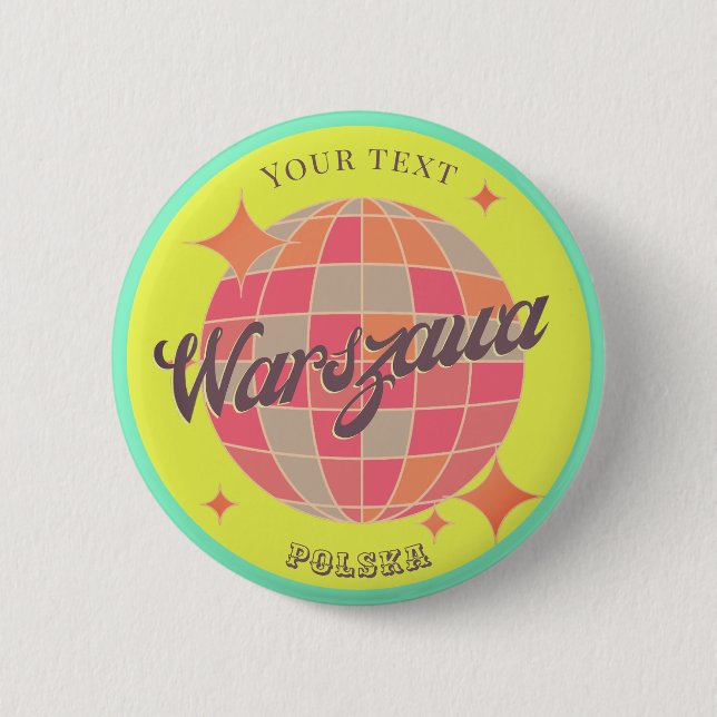 Warszawa Warsaw polska Poland decoration  Button (Front)