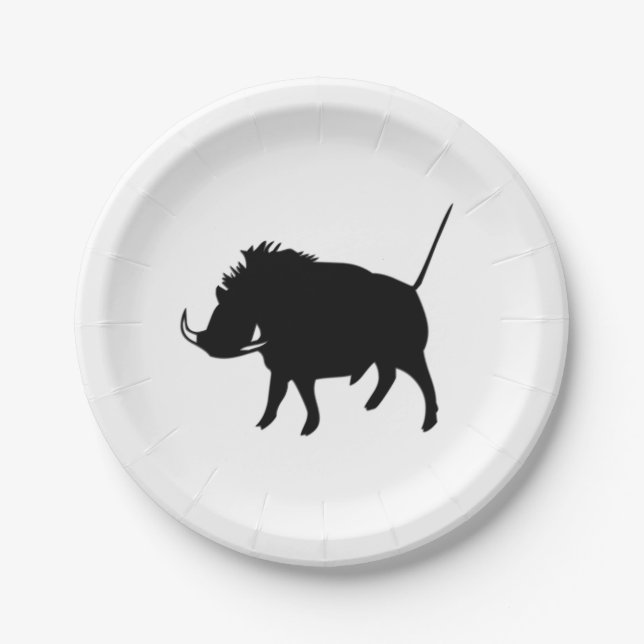 Wart Hog  Paper Plates (Front)