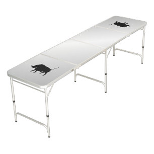 Wart Hog Silver Beer Pong Table