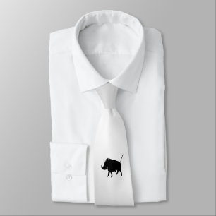 Wart Hog Silver Neck Tie