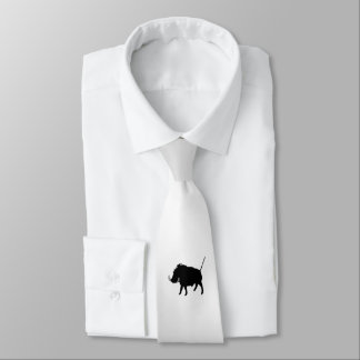 Wart Hog Silver Neck Tie