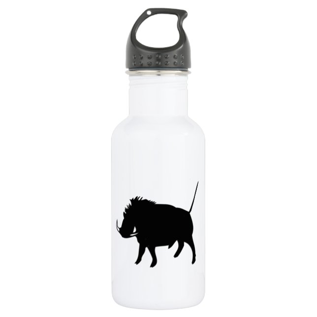 Wart Hog Silver Water Bottle (Front)