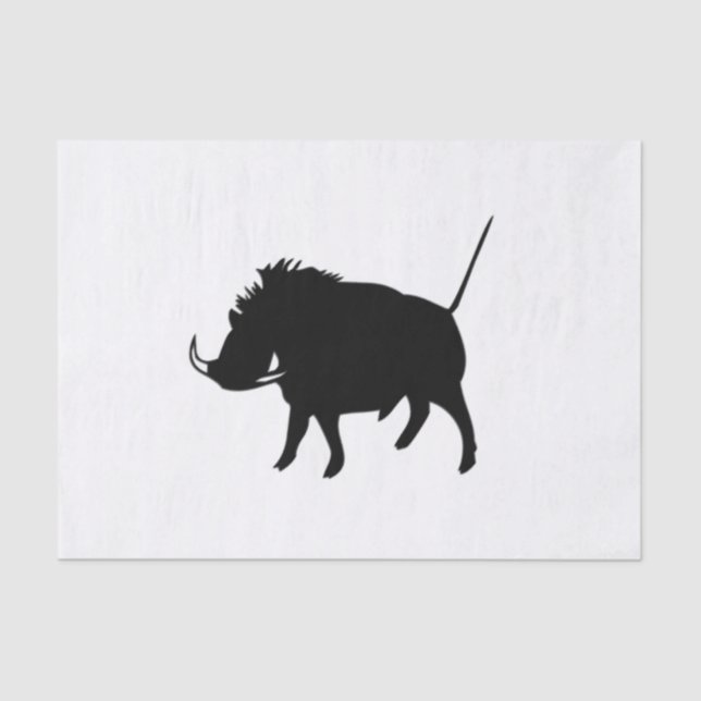 Wart Hog  Tissue Paper (Front)
