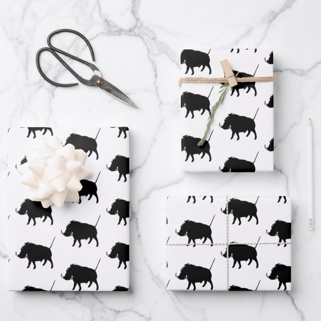 Wart Hog  Wrapping Paper Sheets (Front)