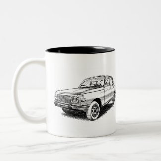 Wartburg 353 Eastern Bloc Car Two-Tone Coffee Mug