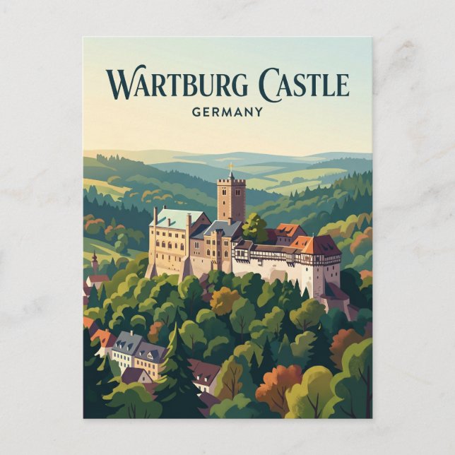 Wartburg Castle Germany Postcard (Front)