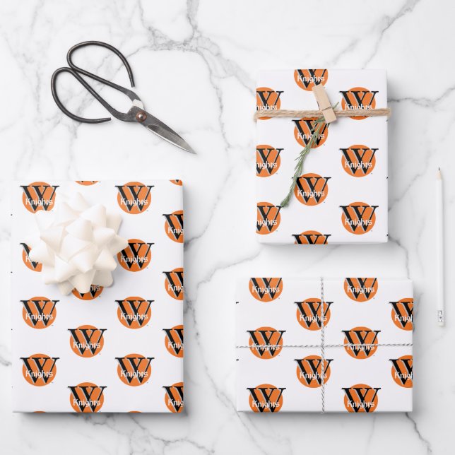 Wartburg Knights Wrapping Paper Sheets (Front)