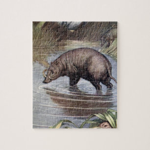 Warthog by Louis Sargent, Vintage Wild Animals Jigsaw Puzzle