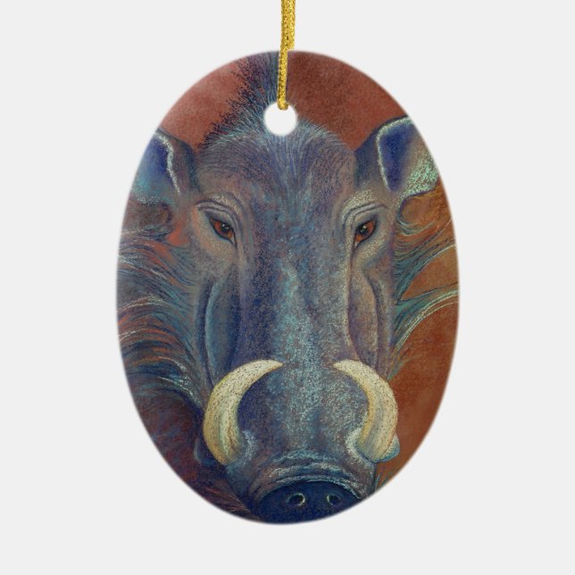 Warthog Ceramic Ornament (Front)