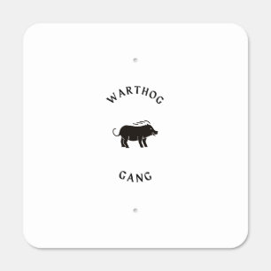 warthog gang metal sign