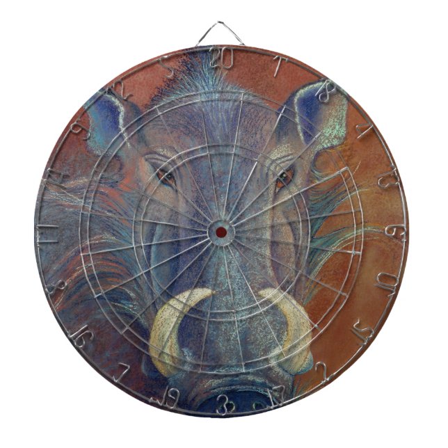Warthog Razorback Hunting Dartboard (Front)