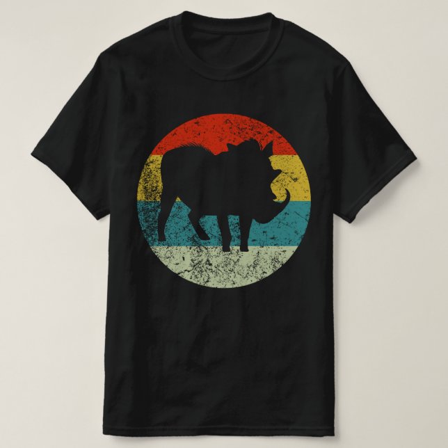 warthog retro vintage  silhouette 70s T-Shirt (Design Front)